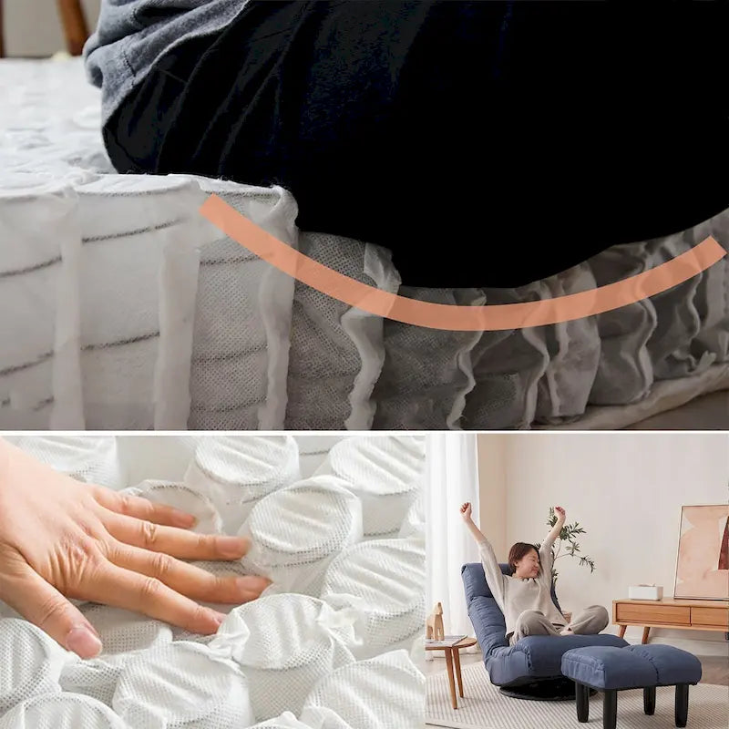 Granatowy ergonomiczny fotel, regulowane oparcie i zagłówek, dla dzieci w wieku 3–18 lat
