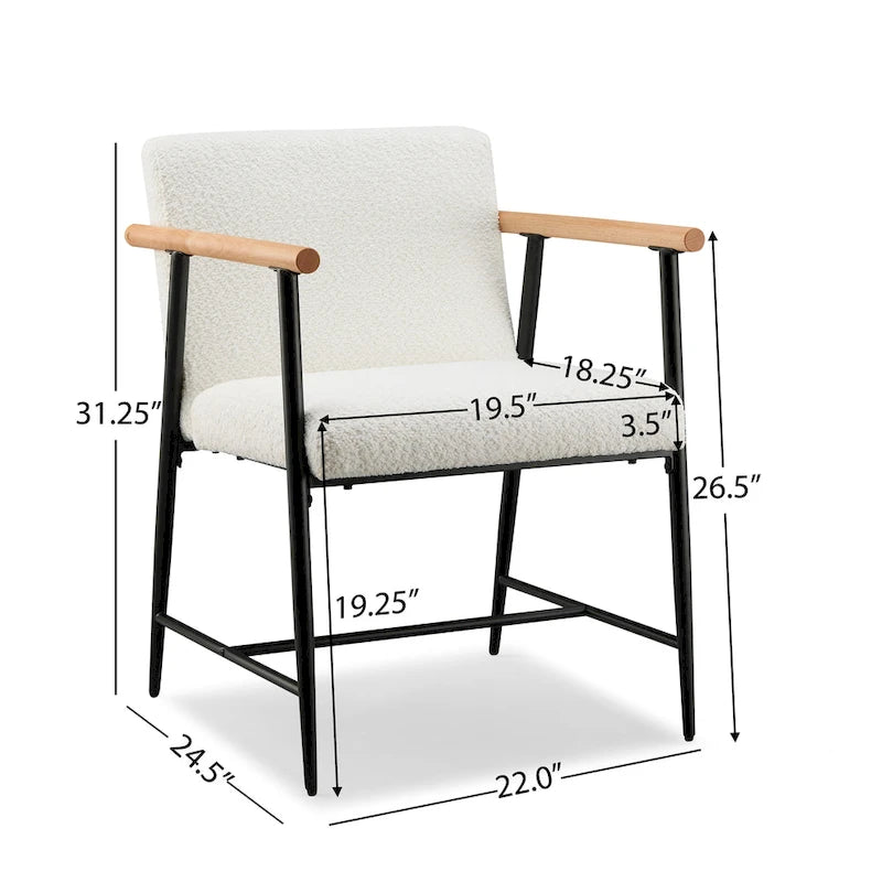Beżowo-szare krzesło tapicerowane do jadalni, zestaw 2 szt.