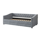 Jasnoszara / Ciemnoszara / Beżowa Sofa tapicerowana z szufladami – rozmiar pojedynczy / podwójny
