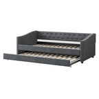 Jasnoszara / Ciemnoszara / Beżowa Sofa tapicerowana z szufladami – rozmiar pojedynczy / podwójny