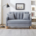 Jasnoniebieska / Szara / Pomarańczowa / Beżowa Sofa dwuosobowa tapicerowana pikowanym aksamitem
