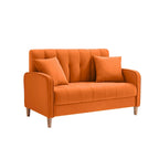 Jasnoniebieska / Szara / Pomarańczowa / Beżowa Sofa dwuosobowa tapicerowana pikowanym aksamitem