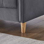 Jasnoniebieska / Szara / Pomarańczowa / Beżowa Sofa dwuosobowa tapicerowana pikowanym aksamitem