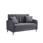 Jasnoniebieska / Szara / Pomarańczowa / Beżowa Sofa dwuosobowa tapicerowana pikowanym aksamitem