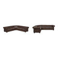 7-osobowa sofa narożna Chesterfield w kształcie litery L – wiele kolorów i tkanin