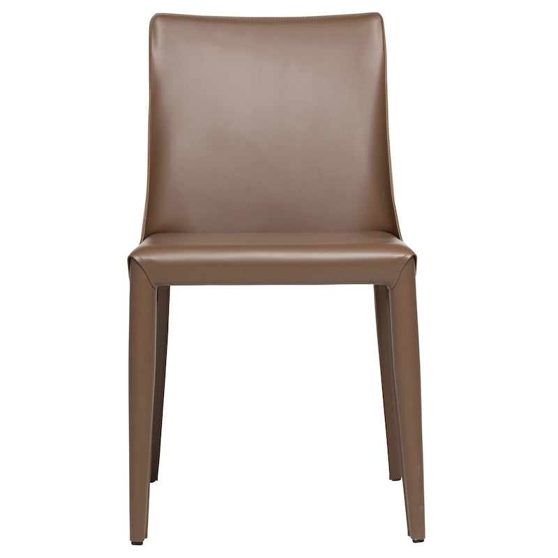 Brązowe Krzesło do Jadalni z Wegańskiej Skóry w Stylu Mid-Century Modern, Miejsca dla 1 osoby