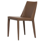 Brązowe Krzesło do Jadalni z Wegańskiej Skóry w Stylu Mid-Century Modern, Miejsca dla 1 osoby
