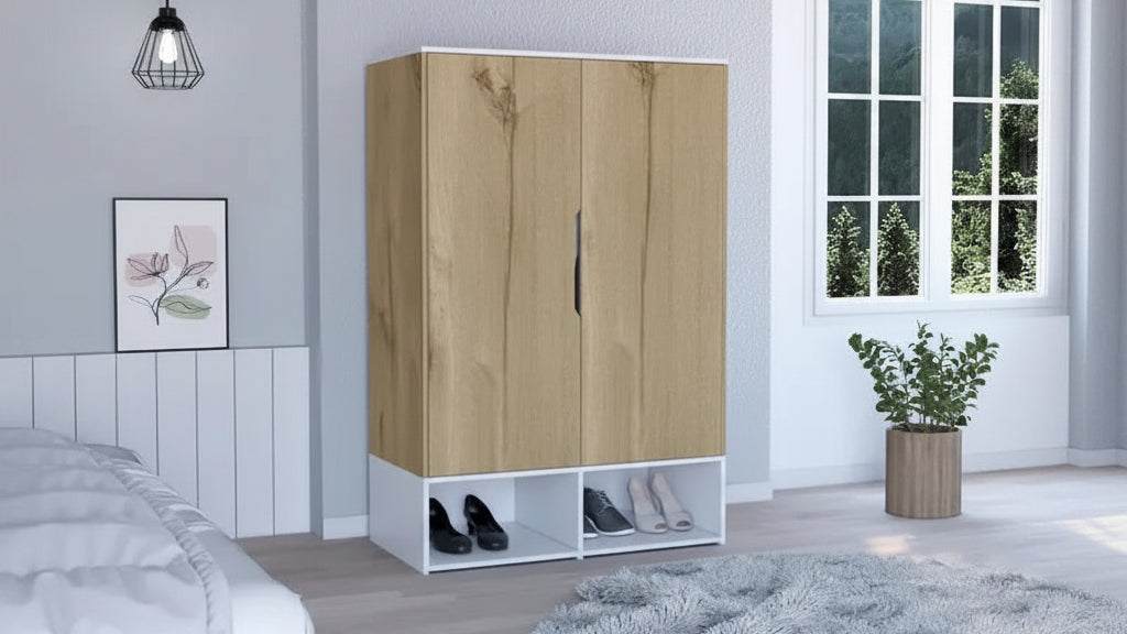 FM Furniture Rose Double Armoire with Hanging Rod