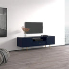Niebieska matowa szafka pod telewizor 63" – Pasuje do telewizorów do 70"