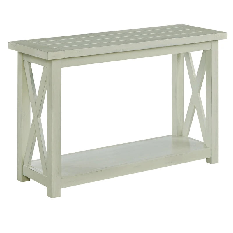 Konsola z forniru drewnianego Off-White, dla 1 osoby
