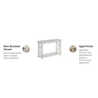 Konsola z forniru drewnianego Off-White, dla 1 osoby