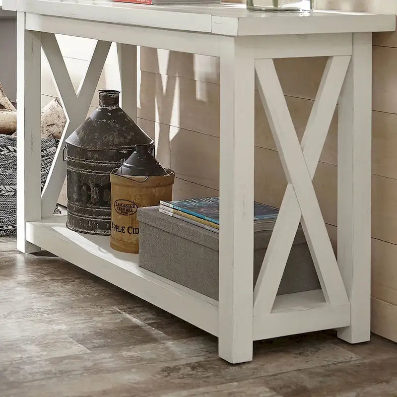 Konsola z forniru drewnianego Off-White, dla 1 osoby