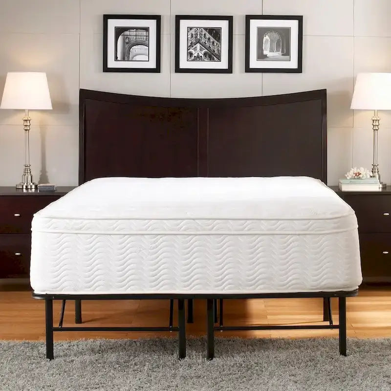 Czarna Rama Łóżka Platformowego Queen Size, 35,5 cm, 1-osobowa