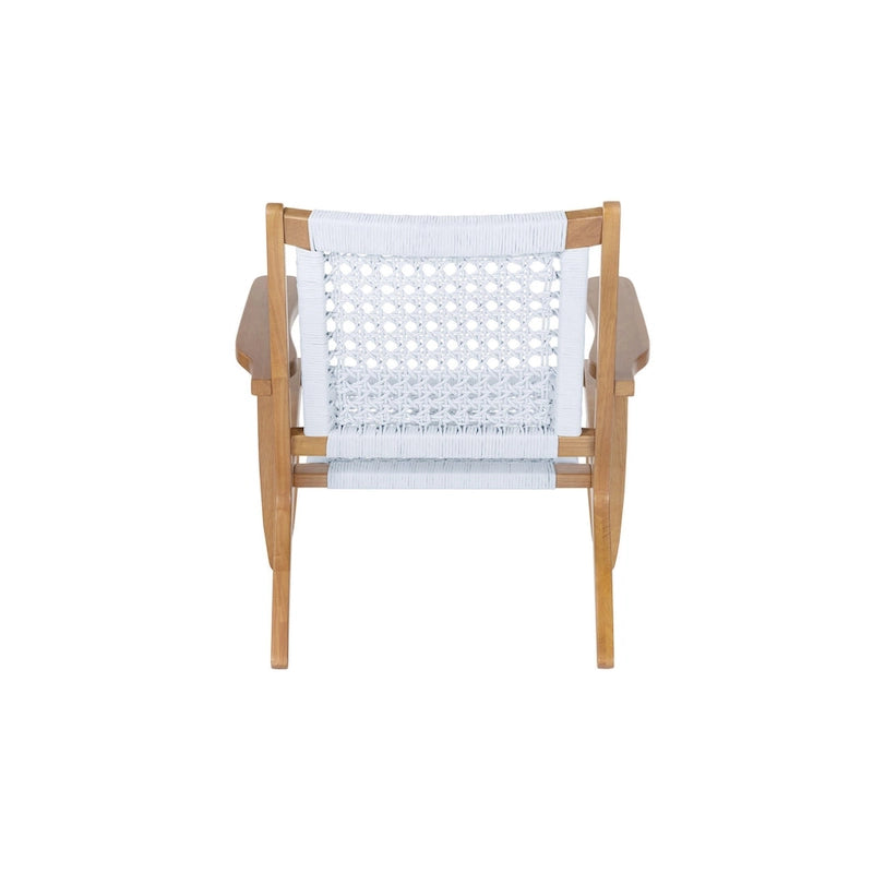 Szaro-brązowe krzesło akcentujące z liną w heksagony, styl mid-century, 1-osobowe
