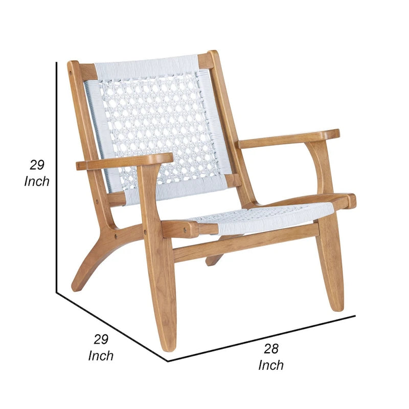 Szaro-brązowe krzesło akcentujące z liną w heksagony, styl mid-century, 1-osobowe