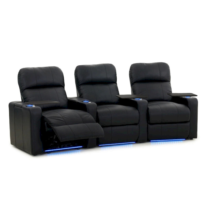 Fotel kinowy z funkcją Black Power Recliner, rząd 3 foteli