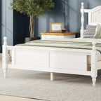 Tapicerowany zagłówek White/Cherry, łóżko podwójne typu Queen, 2 osoby